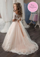Load image into Gallery viewer, Long Wedding Flower Girl Dresses, Cute Little Girl Dresses, FD008