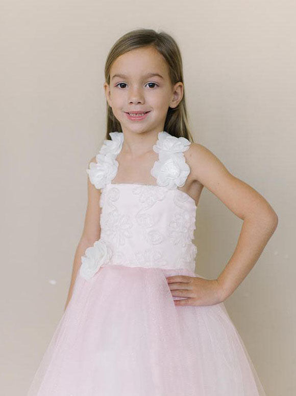 Cute Lovely Pink Flower Girl Dresses, Cheap Little Girl Dresses, FD003