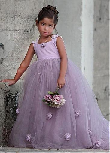 Lavender Flower Girl Dresses For Wedding,lovely little girl dress, FD011