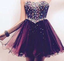 Load image into Gallery viewer, purple Homecoming dress,Short prom Dress,charming Prom Dresses,BD913