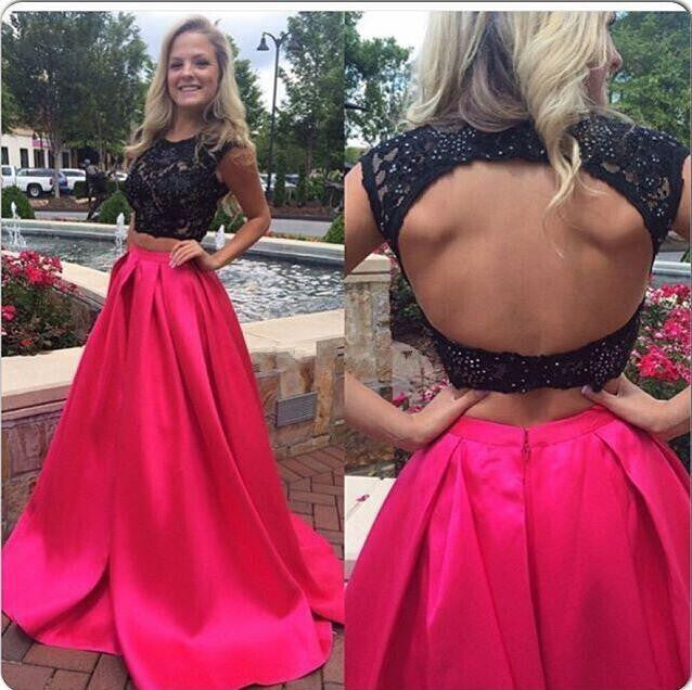 2 Pieces Prom Dresses,Prom Dress,Dresses For Prom,Fashion Prom Dress,Open back Prom Dress,BD150