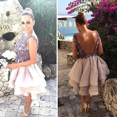 short Homecoming dress,pretty prom Dress,backless Prom Dresses,Party dress for girls,BD1240